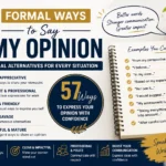 formal ways to say in my opinion