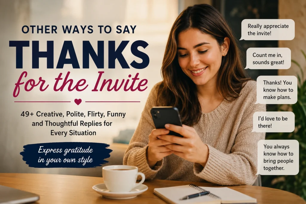 other ways to say thanks for the invite