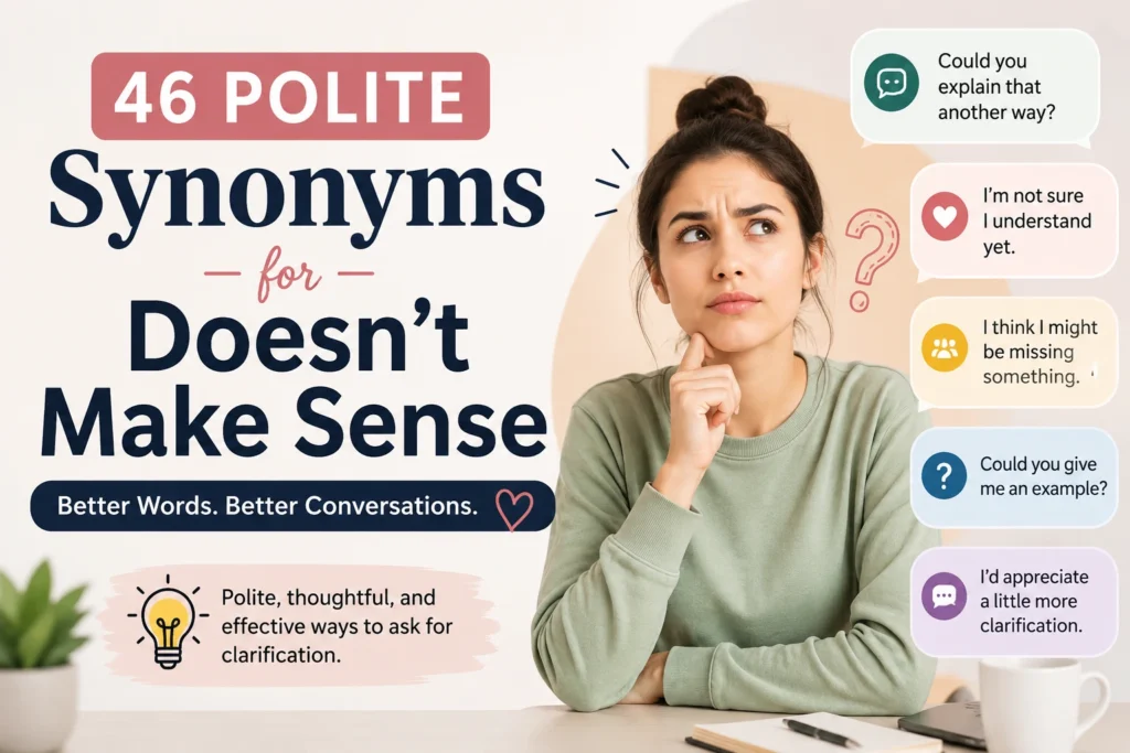 polite synonyms for doesnt make sense