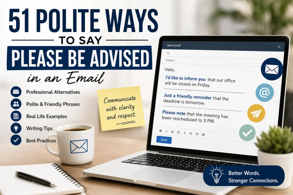 polite ways to say please be advised in an email