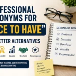 professional synonyms for nice to have