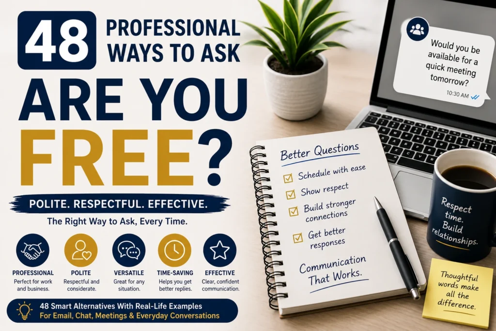 professional ways to ask are you free