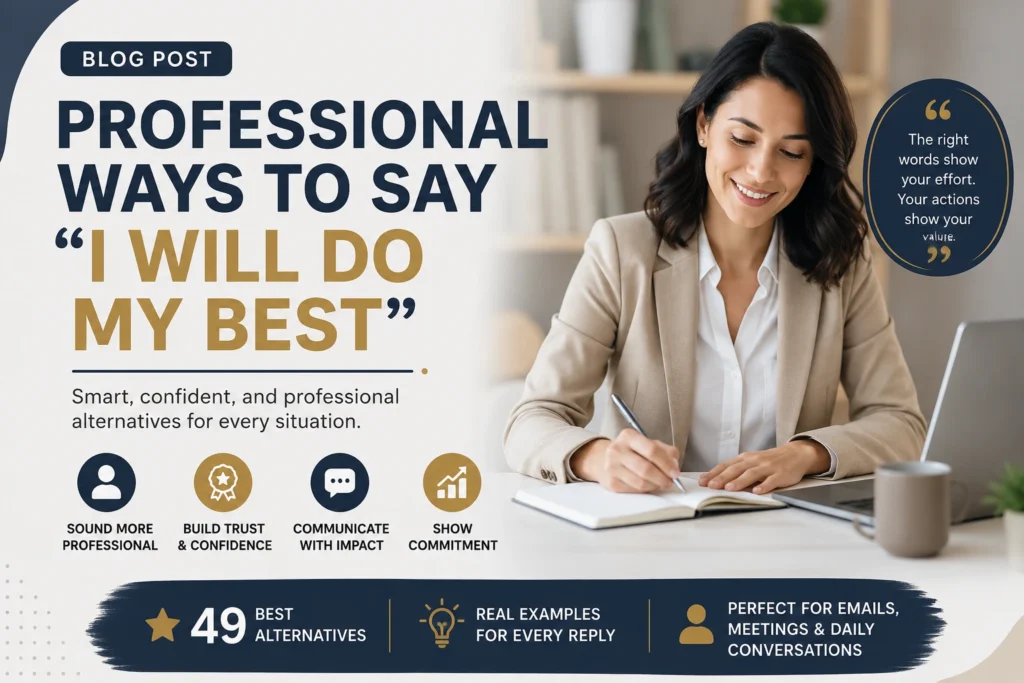 professional ways to say i will do my best