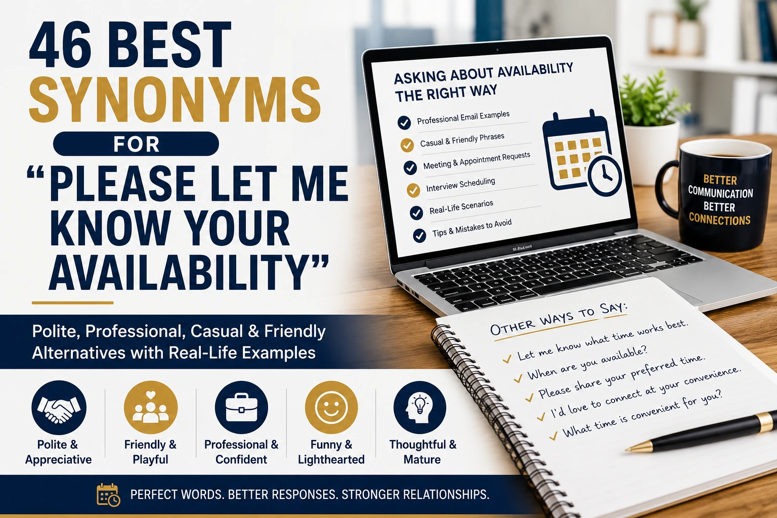 synonyms for please let me know your availability
