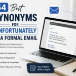 synonyms for unfortunately in a formal email