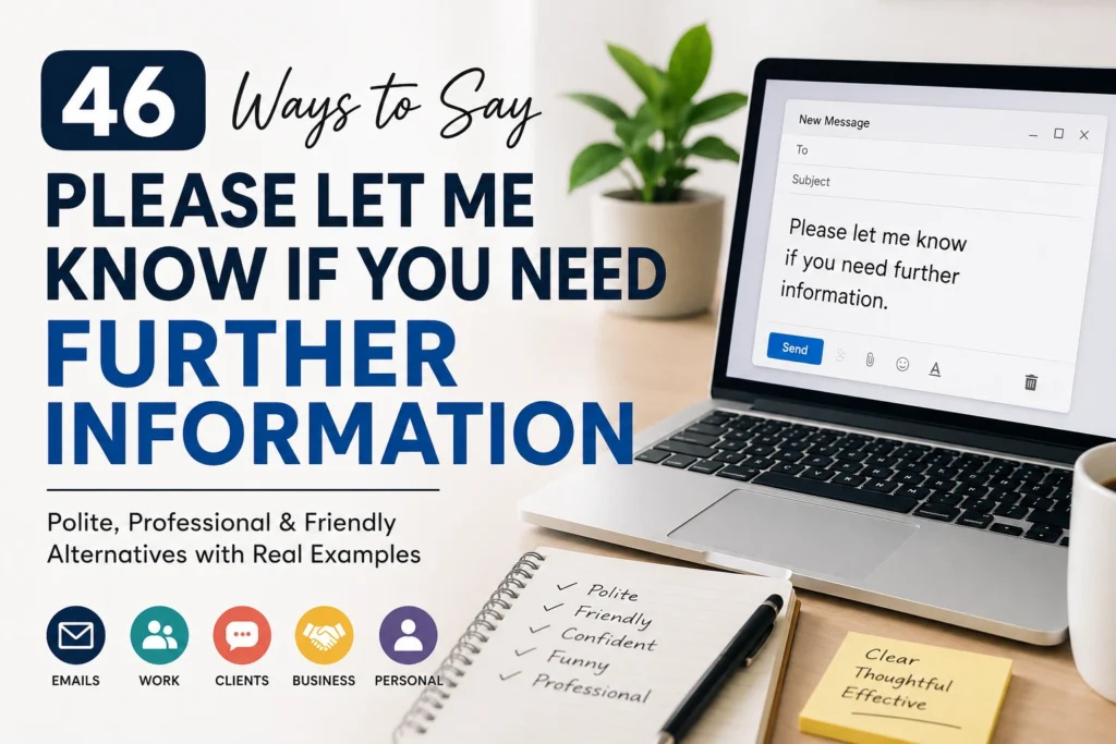 ways to say please let me know if you need further information